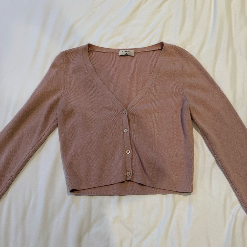 Aritzia Babaton Pink Cardigan